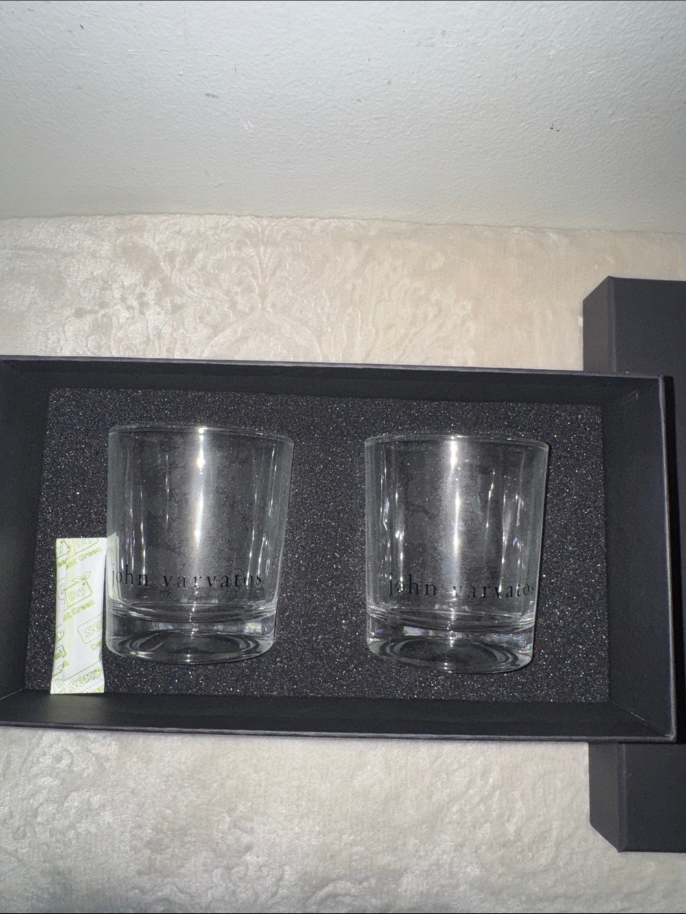John Varvatos Clear Glass Whiskey Tumblers - Pair